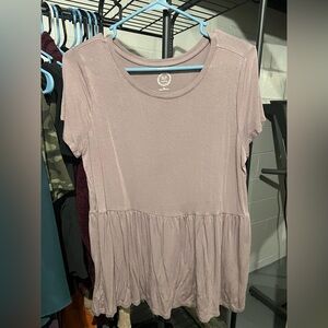 Maurices Mauve Peplum Top